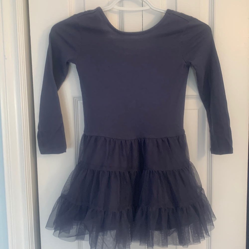 Blue dress with tulle skirt